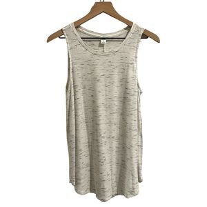 Old Navy Luxe Swing Tank (Ivory/Black Heather, Size Small)